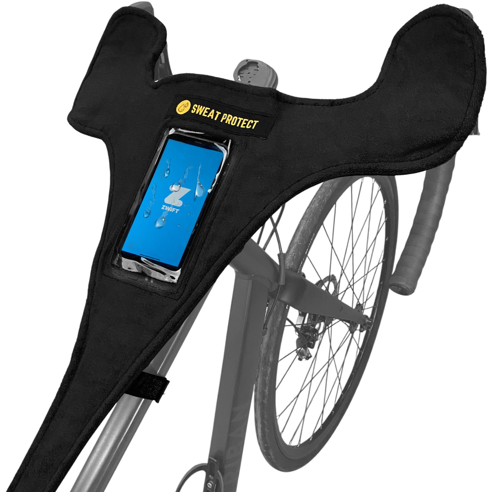 Indoor Cycling Sweat Guard – Bike Frame Protector & Sweat Catcher | Washable, Universal Fit for Peloton, Wahoo Kickr, Tacx & More