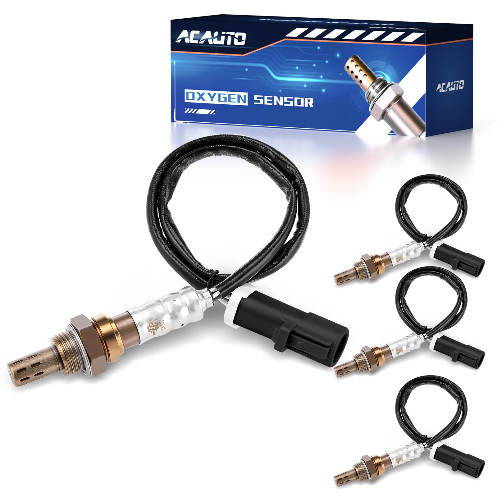 Photo 1 of ACAUTO 4Pcs 15717 Oxygen O2 Sensor Upstream Downstream Fit for Ford F-150 F250 F350 Ranger Escape Explorer Mustang Foucs Expedition Mazda Lincoln Jaguar Mercury Aston Martin 15716 15718