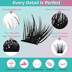 Lash Clusters 84 Pcs Cluster Lashes Wispy 3D