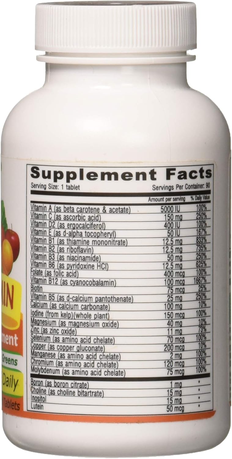Deva Vegan Multivitamin and Mineral Supplement with Iron Free -- 90 Tablets: Health & Personal Care