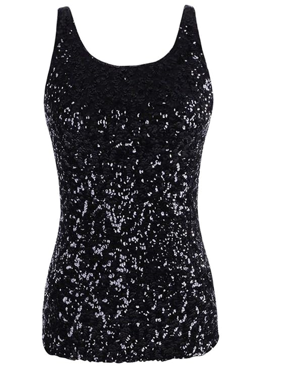 kayamiya Damen 1920er Jahre Glitter Pailletten Weste Tank Tops