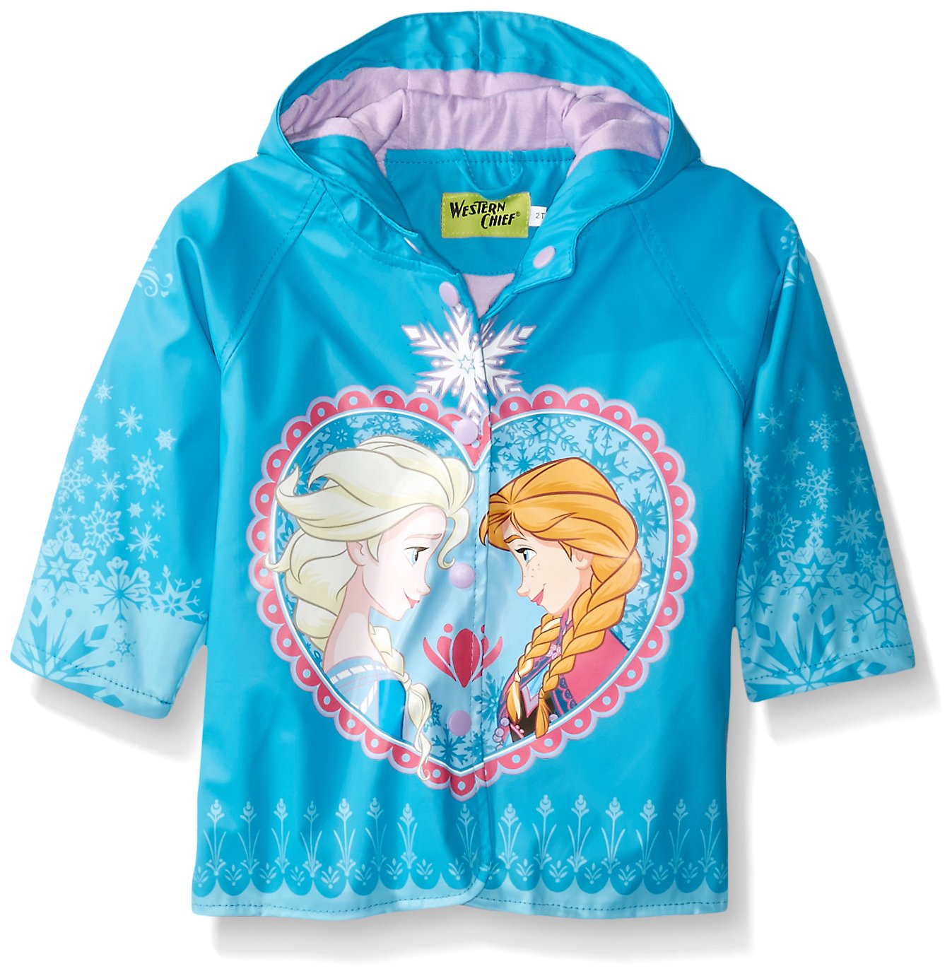 Western Chief Kids Disney Character lined Rain Jacket, Frozen Anna and