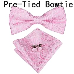 Hi-Tie Mens Suit Vest Bowtie Set Ties for Men V