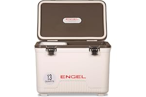 ENGEL 13qt Leak-Proof, Air Tight, Drybox Cooler and Small Hard Shell Lunchbox for Men and Women