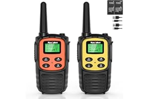 MaxTalker Walkie Talkies for Adults 2 Pack Long Range Rechargeable 2 Way Radios, Hiking Accessories Camping Gear Xmas Gift for Kids with 22 FRS Channel Radios, Lamp,VOX,Li-ion Battery,NOAA