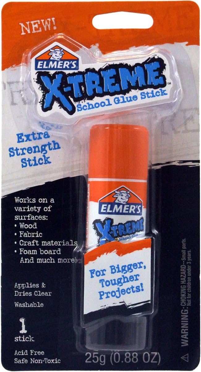 Amazon Com Elmer S X Treme Extra Strength Washable School Glue Stick 0 88 Ounces Single Stick E584 Office Adhesives And Accessories Office Products