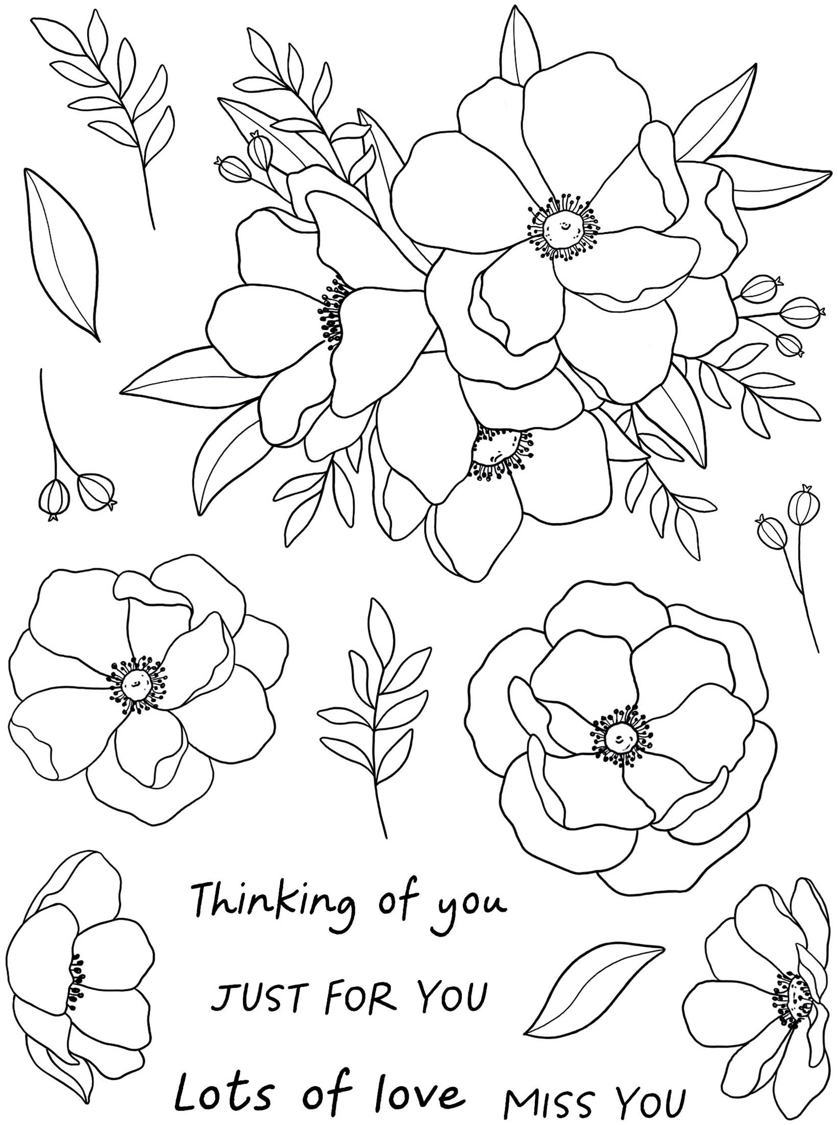 Jane Dooles Creative Expressions Jane's Doodles Just for You 6 in x 8 in Clear Stamp Set, 6 x 8 in