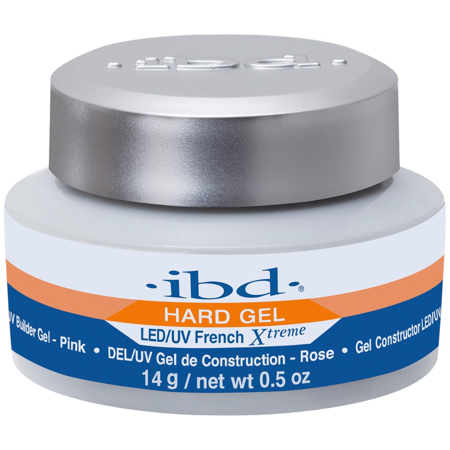 IBD Hard Gel - LED/UV French Xtreme Pink, 14 g - MADE IN USA - Premium build-up gel for gel nails