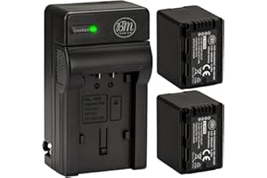 BM Premium 2-Pack of VW-VBT380 Batteries and Battery Charger for Panasonic Camcorders