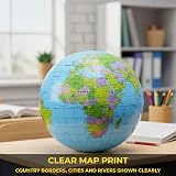 SHATCHI 40cm Inflatable World Globe Map Educational Geography Ball Classroom view 6