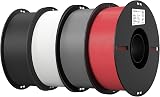 Creality Ender PLA Filament 1.75mm 4 Packs 1KG Spools Black White Red Grey