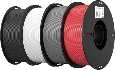 Creality Ender PLA Filament 1.75mm 4 Packs 1KG Spools Black White Red Grey