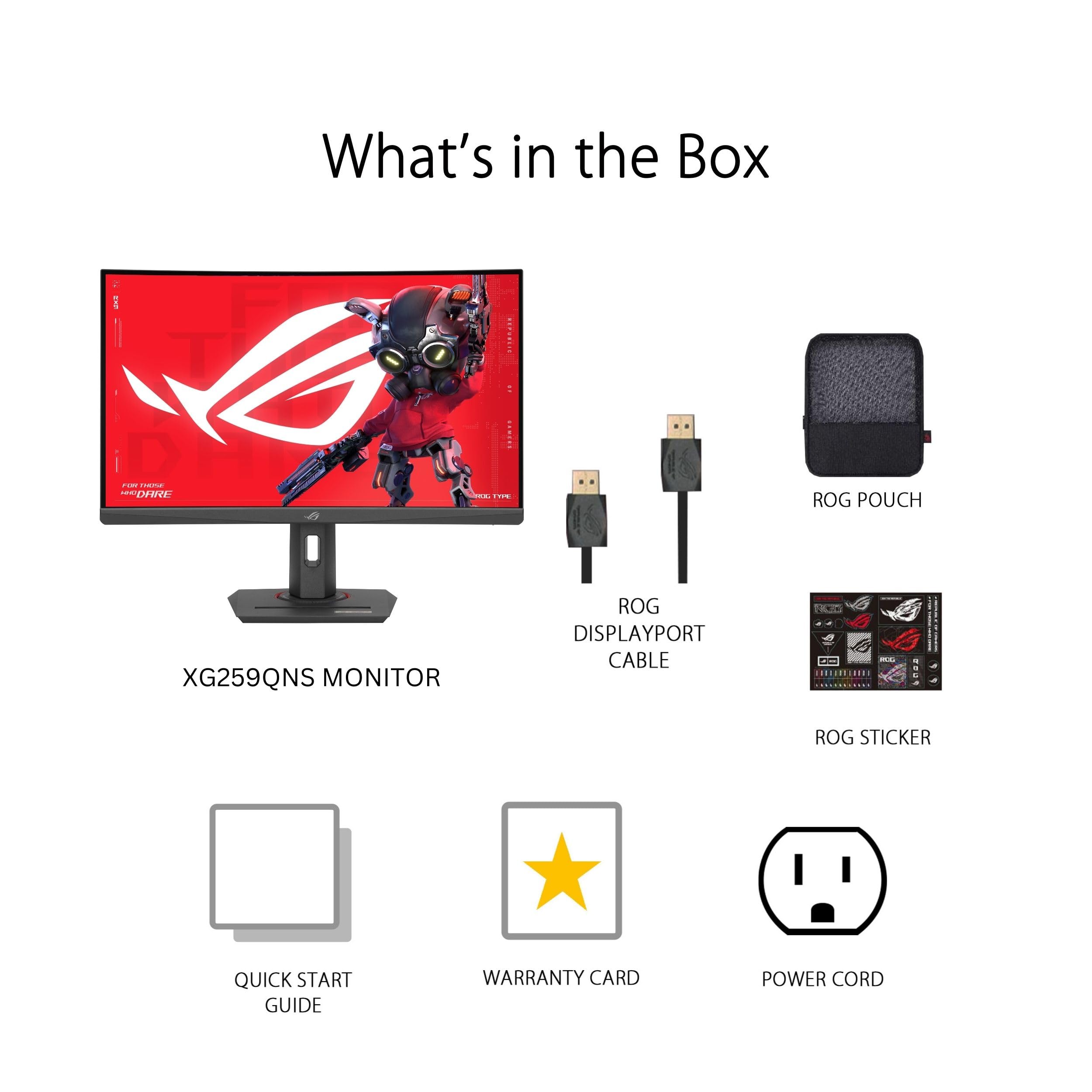 ASUS ROG Strix 25” (24.5” viewable) Esports Gaming Monitor (XG259QNS) - Full HD, 380Hz, 0.3ms, Fast IPS, Extreme Low Motion Blur Sync, FreeSync Premium, DisplayWidget, Ergonomic, 3 yr Warranty