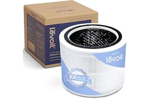 LEVOIT Core 200S-P Replacement Filter, Genuine Core 200S-RF Air Purifier Filters, Supports HEPA Sleep Mode, High-Efficiency Activated Carbon for Removal of Smoke, Odor, Allergens, Pollen, 1 Pack