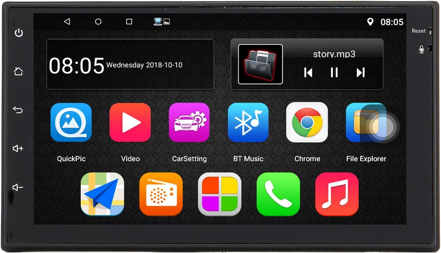 Panlelo S10 7 Inch 2 DIN Head Unit Android 9.0 GPS Navigation AM FM RDS Radio Car Stereo Audio Radio Video Player Incorporado Wi-Fi Bluetooth Steering Wheel Control