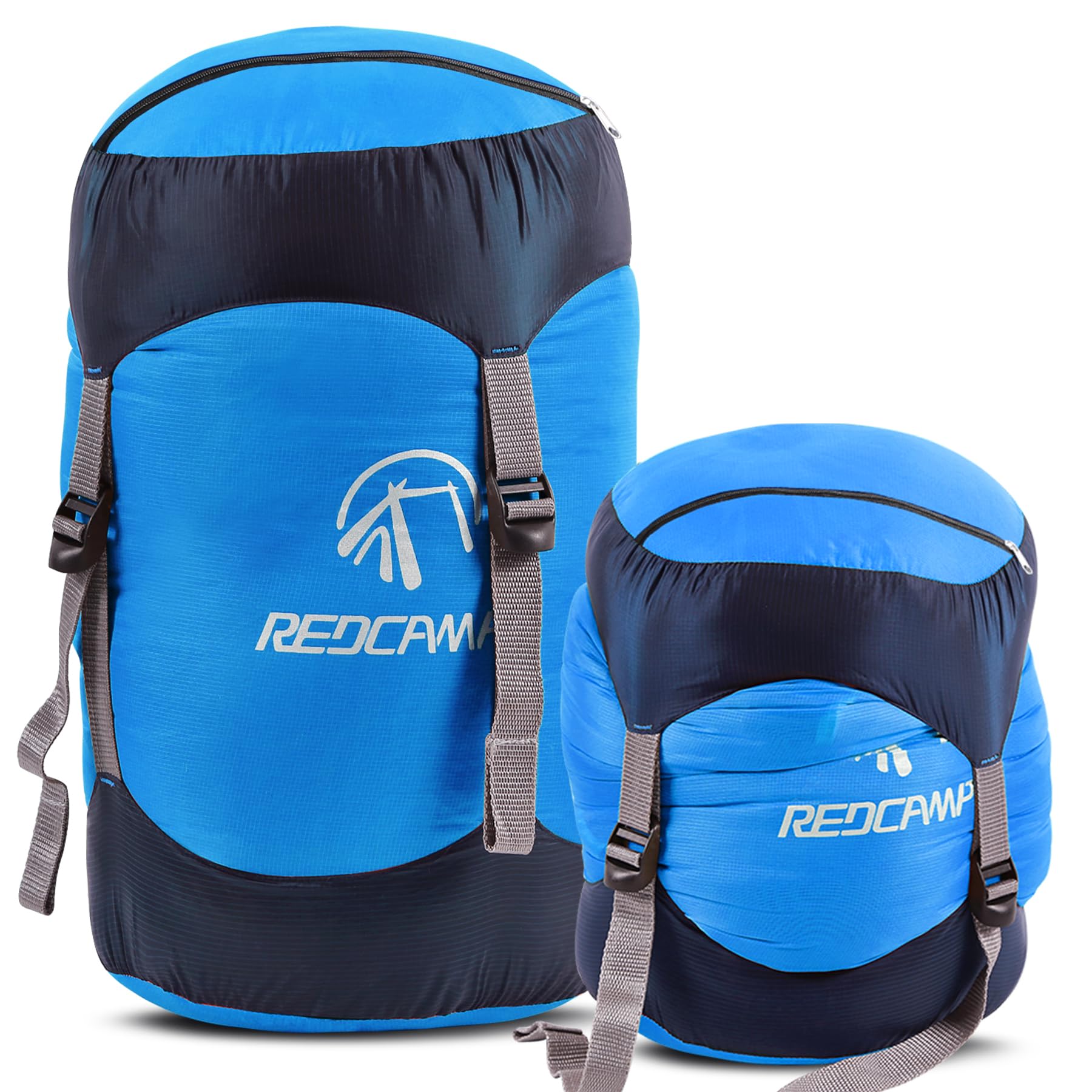 REDCAMP Compression Stuff Sack for Sleeping Bag, Lightweight Nylon Compression Bag, 17L/27L/40L Sleeping Bag Stuff Sack for Camping Hiking Backpacking Travelling, Space Saving Gear (No Sleeping Bag)