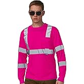 A-SAFETY Safety Shirt,High Visibility Work T Shirt Long Short Sleeve Class 3 (XS-6XL)