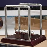 Juvale Newton's Cradle Balance Pendulum Desk Toy Kinetic Balls Physics Learning view 2