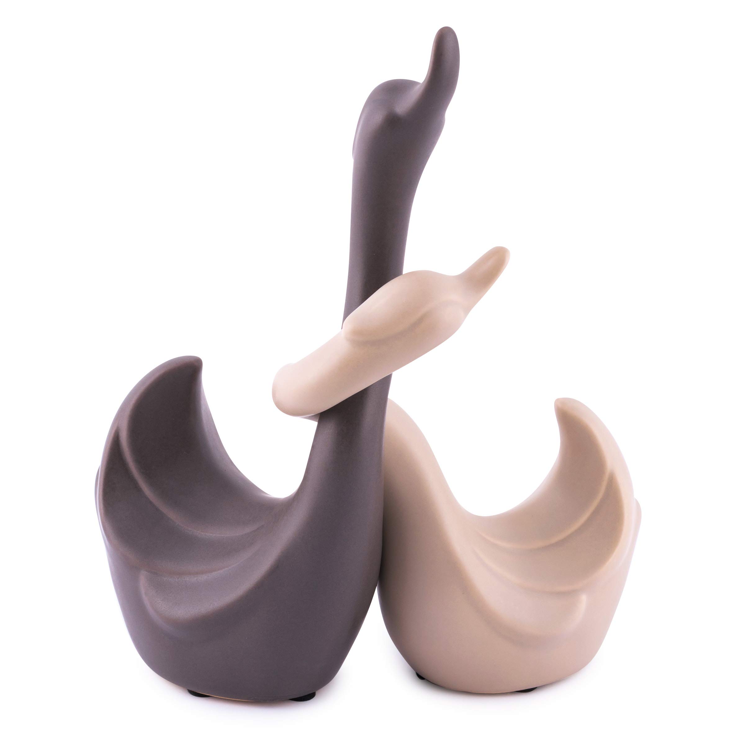 pajoma Swan Set of 2 Loving Swans Ceramic L 21 x W 9 x H 24 cm