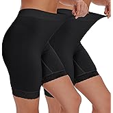 BATHRINS Slip Shorts Seamless Smooth Lace Under Shorts for Women Under Dresses