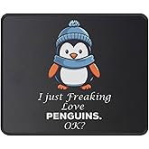 Pawpy Mate Funny Cute Penguin Mousepad - Office Gaming Accessories Working Mousepads 9.5 inch - Gift Idea for Penguin Lovers, Women, Men - Animal Lovers Gifts for Best Friends