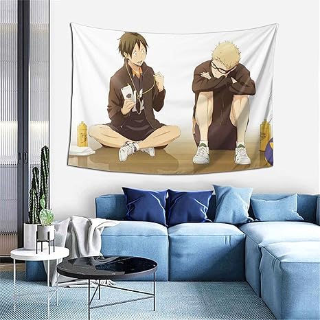 Amazon Co Jp 人気 ハイキュー 2 壁掛け おしゃれ飾り 北欧ins風背景布 タペストリー 壁紙 改造する タペストリー インテリア リビング かっこいい ベッドルーム 枕元 ホーム キッチン