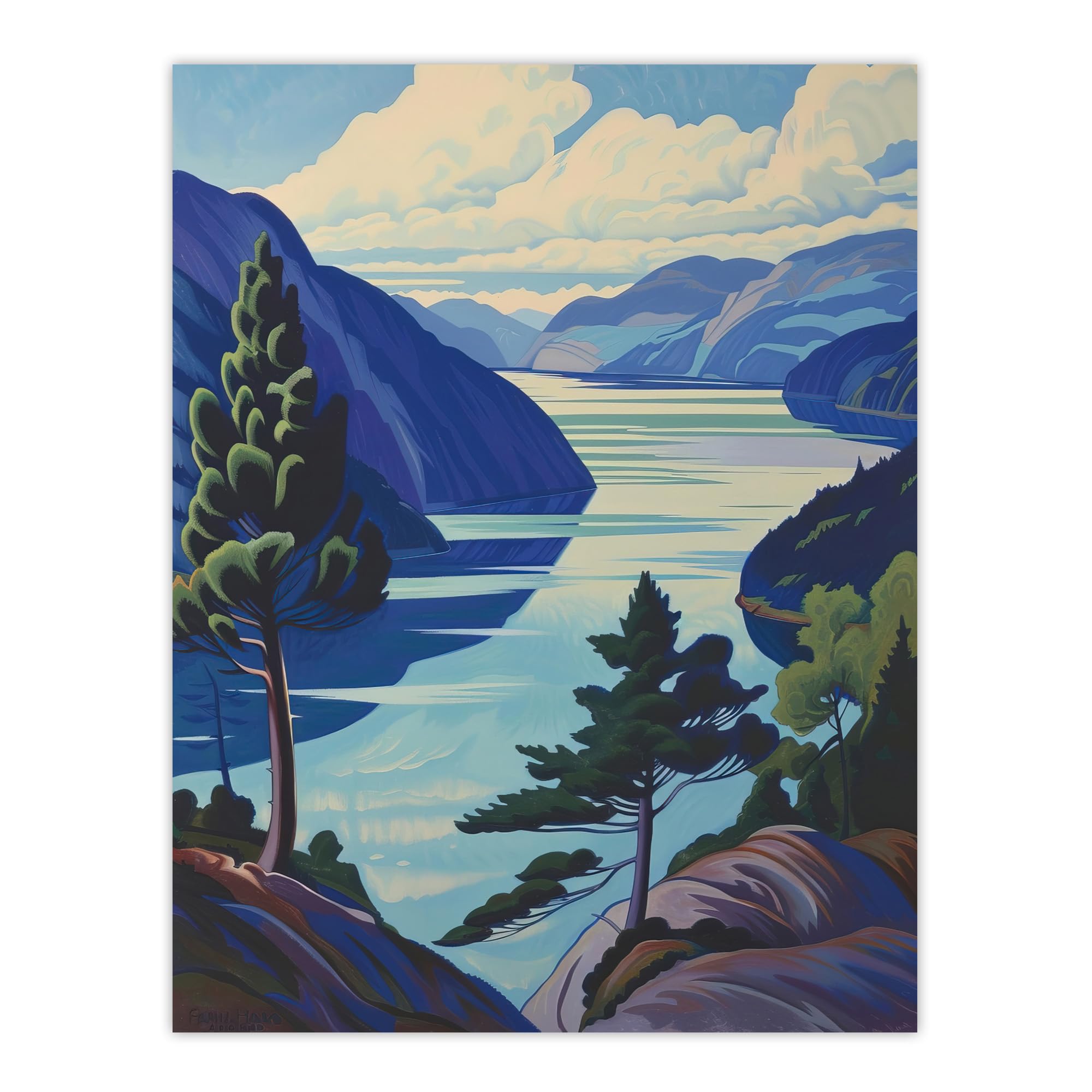 Artery8 Loch Ness Lake Scottish Highlands Landscape Living Room Extra Large XL Wall Art Poster Print