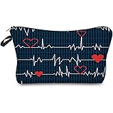 Livel lhood Nurse Cosmetic Bag Cute Makeup Bag for Purse Travel Toiletry Zipper Pouch Nurse Graduation Gifts Medical Assistant Makeup Bag for Nurse Girls Women