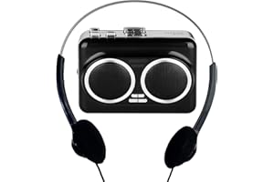 Portable Cassette to USB Converter,Dual Speaker Pure Stereo &Auto Reverse Cassette Player, Supports U Disk & USB Card Reader 