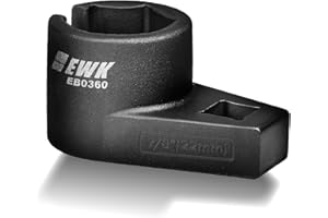 EWK O2 Sensor Socket, 7/8-Inch (22mm) with 3/8" Drive, Offset Oxygen Sensor Socket Removal Tool
