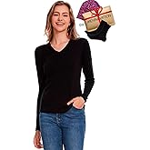 MERINNOVATION Merino Wool Base Layer Women - 100% Merino Wool Shirts for Women Lite - Midweight Long Sleeve V-Neck Tops