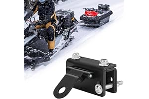 LANGZIHT Universal Snowmobile Bumper Hitch - Adjustable Heavy-Duty Steel Sled Trailer Towing Hook Kit Compatible with Ski-Doo Polaris REV Arctic Cat Yamaha, Howbow Tongue-Type Snowmobile Accessories