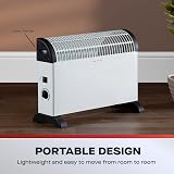 Daewoo Convector Heater 2000W White Thermostat Free Standing view 3