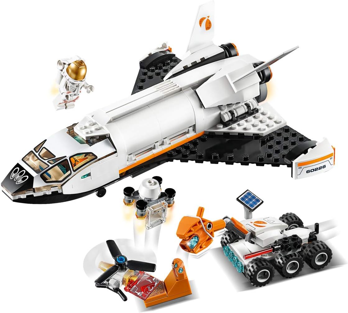 LEGO City Space Mars Research Shuttle 60226 Space Shuttle Toy Building Kit with Mars Rover and Astronaut Minifigures, Top STEM Toy for Boys and Girls (273 Pieces): Toys & Games