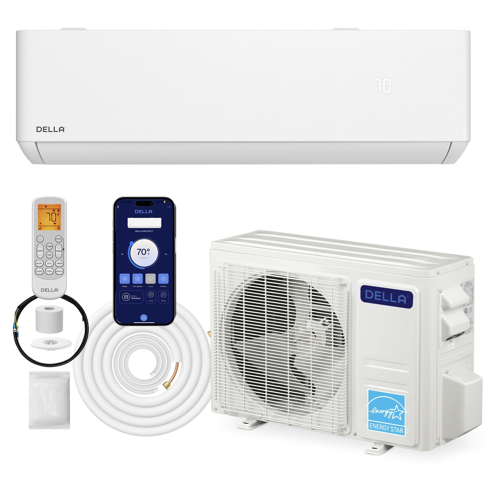 DELLA Optima Series 18,000 BTU Wifi Mini