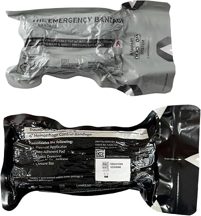 Israeli First Aid 4" & 6" Emergency Bandage with Pressure Bar (2 Pack)