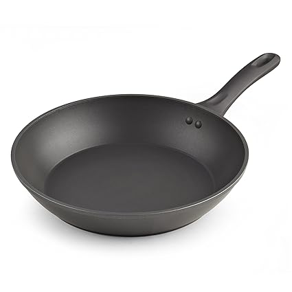 Cook N Home 02587 Nonstick Heavy Gauge Skillet Omelet, Grey 12-Inch Fry Pan