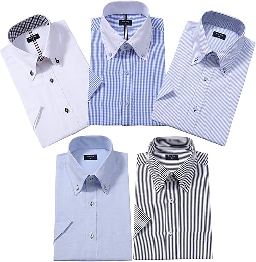 Amazon ワイシャツ半袖 メンズ ビジネス夏の5枚 セット好きなセットが選べる S 0503b シャツ 通販