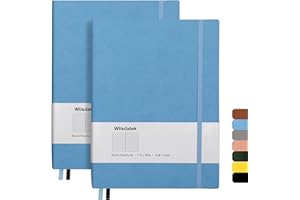 Wiisdatek B5 College Ruled Notebook Softcover Journals(2-Pack) - Large Composition Notebook 7.6 x 10 inch with 100gsm Thick L