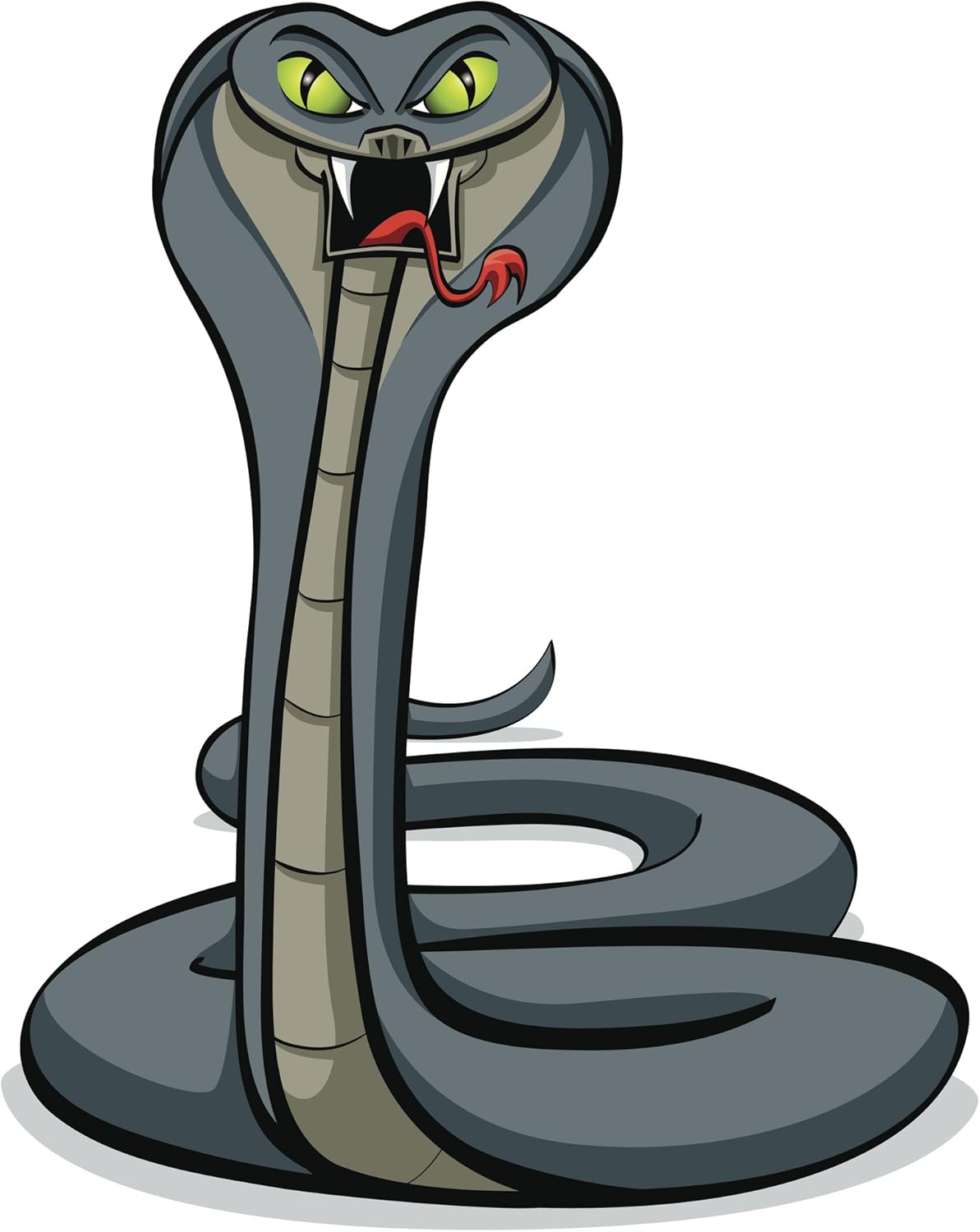Amazon Com Simple Classic Gray Cobra Snake Cartoon Icon Vinyl Sticker 12 Tall Automotive