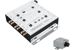 Autotek ATK2 3X Active Crossover Processor (Silver) – 8.5 Volts, 2-Way and 3-Way, Remote Bass Control Included, Built-In Crossovers, Level Adjust