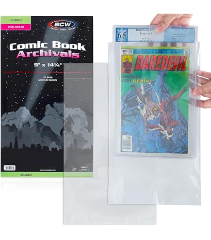 Amazon.com : BCW Graded Mylar Comic Book Bags - 25ct | Archival