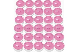 50 Pcs Tea Light Candles Tealights for Wedding Dinner Birthday Party Valentine, Pink