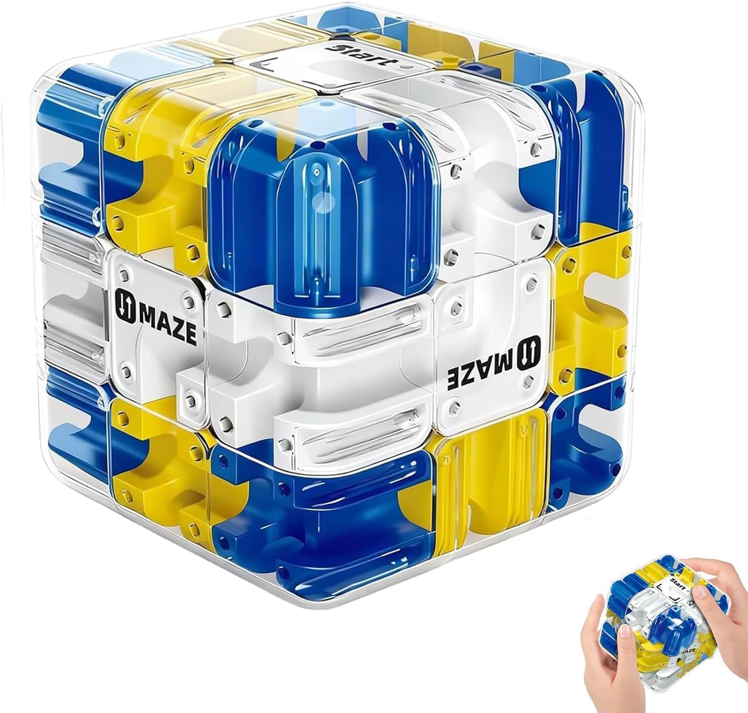 Large Labyrinth 3D Maze Cube, Logical Challenge 3x3 Maze Puzzle Cube Toy for Stress Relief & Logic Development, Educational Focus Game Gift For Home Family Gatherings