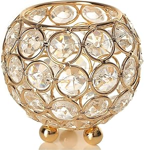 VINCIGANT Halloween Gold Decorative Candle Lantern/Tealight Hoders for Thanksgiving Dinning Room