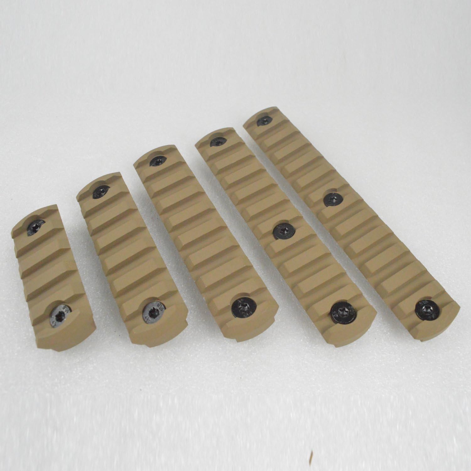 5, 7, 9, 11, 13 slot CNC Aluminum Picatinny/Weaver Section Rail Tan/FDE color : Sports & Outdoors