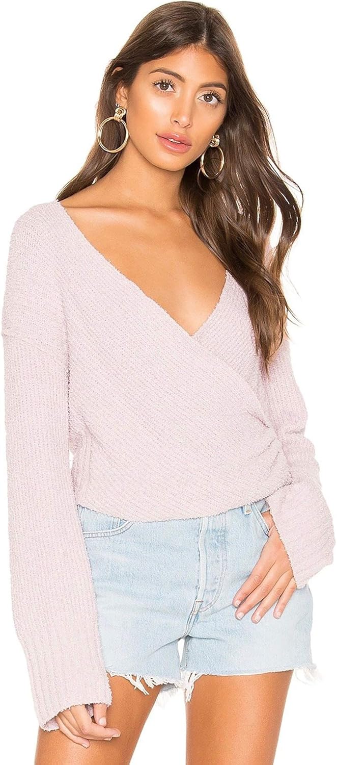 purple wrap sweater