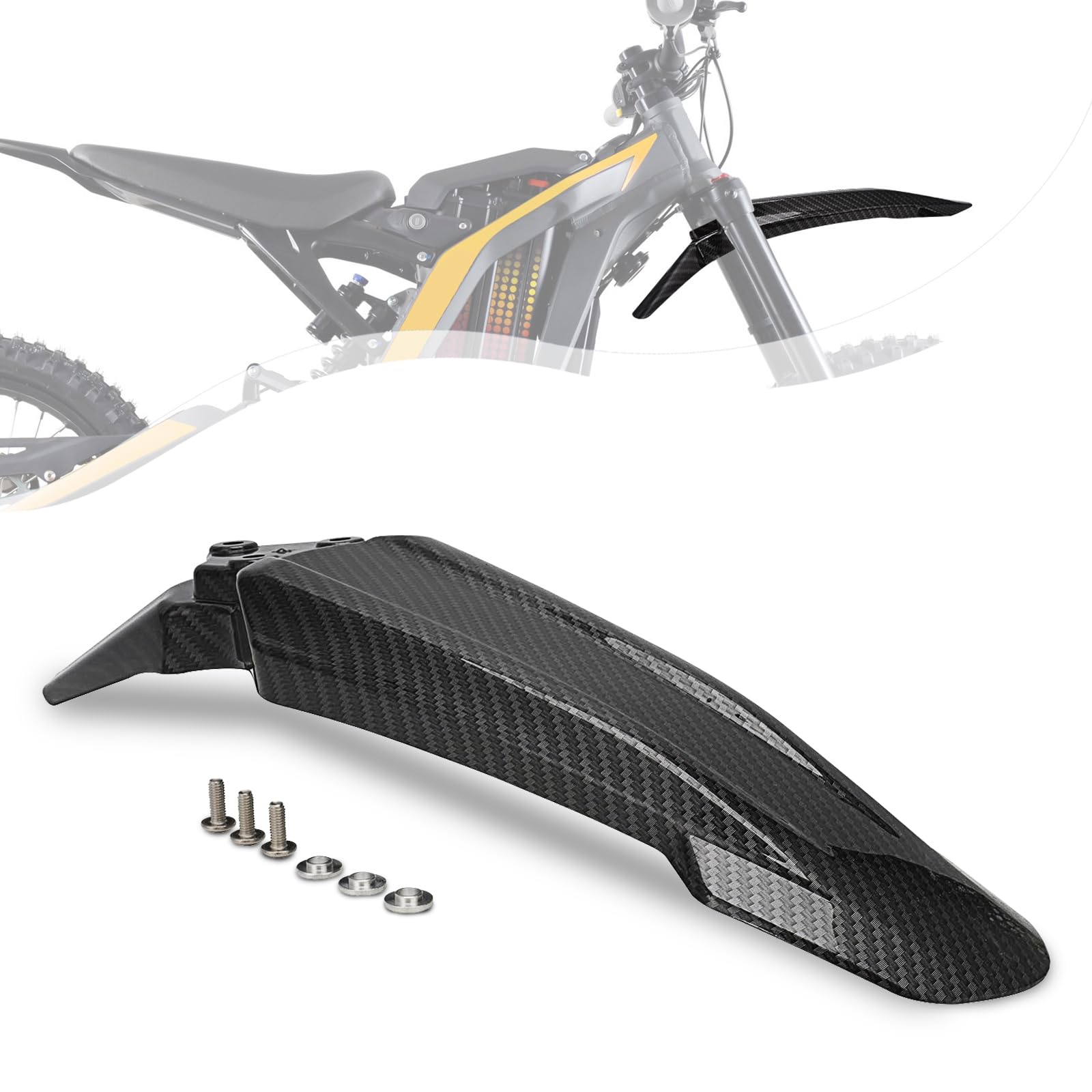 Photo 1 of JFG RACING Front Fender for Ebike,Motorcycle Mudguard Mud Guard for Tutti ICT/Dirt Bike Surron Light Bee X and S/X160/X260 (Not Fits RST Fork)