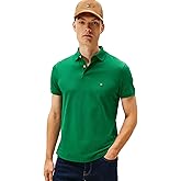 Tommy Hilfiger Mens Short Sleeve Polo Shirts in Regular Fit with Stretch and Organic Pique Cotton