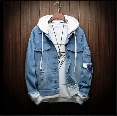 jean jacket with pink fur hood